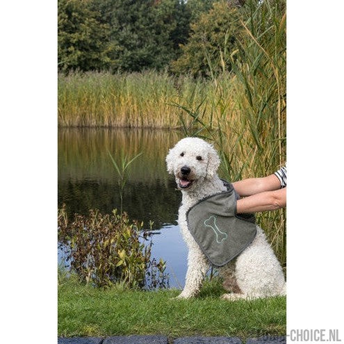 Trixie Microvezel Handdoek Met Insteekzakken Grijs-TRIXIE-Louis Choice