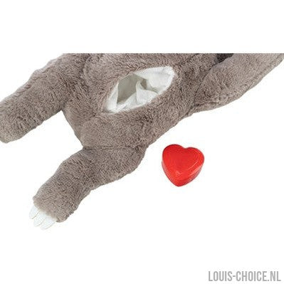 Trixie Pluche Luiaard Grijs Met Heartbeat Voor Puppy-TRIXIE-Louis Choice