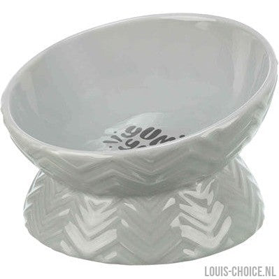 Trixie Verhoogde Voerbak / Waterbak Keramiek Grijs-TRIXIE-Louis Choice