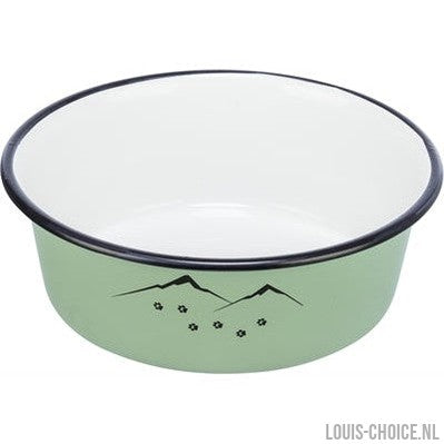 Trixie Voerbak Drinkbak Emaille / Rvs Groen-TRIXIE-Louis Choice