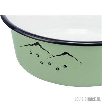 Trixie Voerbak Drinkbak Emaille / Rvs Groen-TRIXIE-Louis Choice