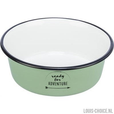 Trixie Voerbak Drinkbak Emaille / Rvs Groen-TRIXIE-Louis Choice