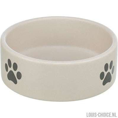 Trixie Voerbak / Drinkbak Hond Pootmotief Keramiek Lichtgrijs / Grijs-TRIXIE-Louis Choice