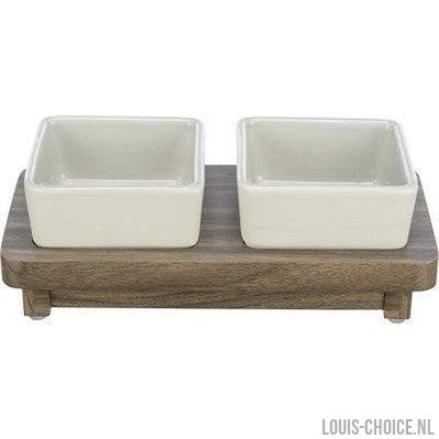 Trixie Voerbak Hond Set Citystyle Keramiek Grijs / Bruin-TRIXIE-Louis Choice
