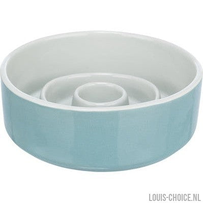 Trixie Voerbak Slowfeeding Keramiek Grijs / Blauw-TRIXIE-Louis Choice