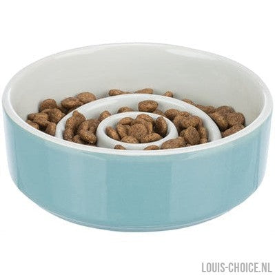 Trixie Voerbak Slowfeeding Keramiek Grijs / Blauw-TRIXIE-Louis Choice