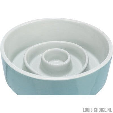 Trixie Voerbak Slowfeeding Keramiek Grijs / Blauw-TRIXIE-Louis Choice