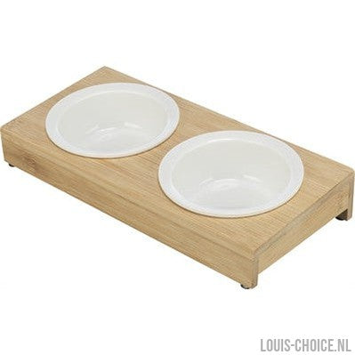 Trixie Voerbak Waterbak-Set Keramiek / Bamboe-TRIXIE-Louis Choice