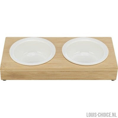 Trixie Voerbak Waterbak-Set Keramiek / Bamboe-TRIXIE-Louis Choice