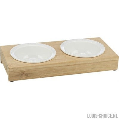 Trixie Voerbak Waterbak-Set Keramiek / Bamboe-TRIXIE-Louis Choice