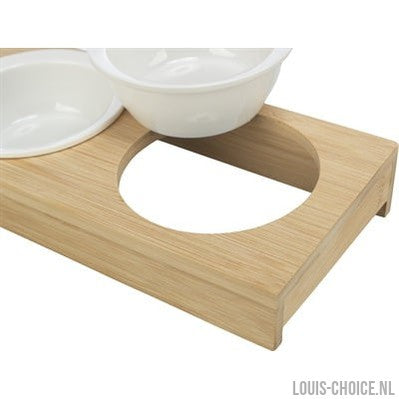 Trixie Voerbak Waterbak-Set Keramiek / Bamboe-TRIXIE-Louis Choice