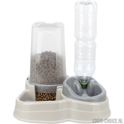 Trixie Voerdispenser En Waterdispenser Kunststof Grijs / Taupe-TRIXIE-Louis Choice