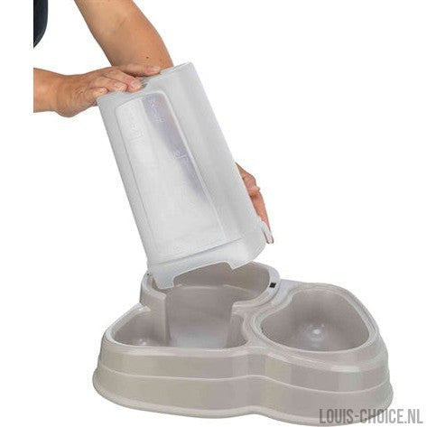 Trixie Voerdispenser En Waterdispenser Kunststof Grijs / Taupe-TRIXIE-Louis Choice