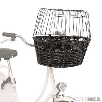 Trixie Wilgen Fietsmand Voorop Zwart Met Kussen En Kap-TRIXIE-Louis Choice