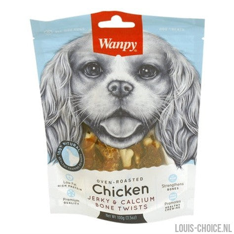 Wanpy Oven-Roasted Chicken Jerky / Calcium Bone Twists-WANPY-Louis Choice