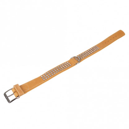 Karlie Buffalo Strass-Halsband - Lichtbruin - 3-rijig, 65cm/40mm