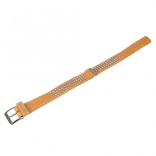 Karlie Buffalo Strass-Halsband - Lichtbruin - 3-rijig, 65cm/40mm