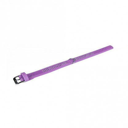 Karlie Buffel Strass Halsband - Paars - 2 rijen, 55cm/30mm