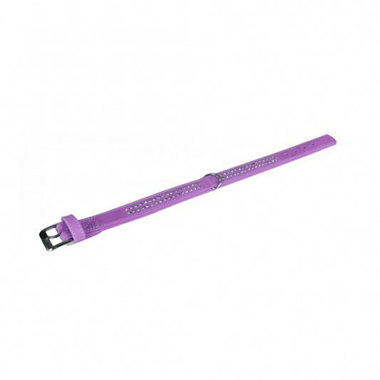 Karlie Buffel Strass Halsband - Paars - 2 rijen, 55cm/30mm