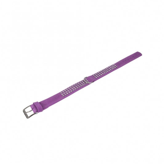 Karlie Buffel strass halsband- Paars - 3 rijen, 65cm/40mm