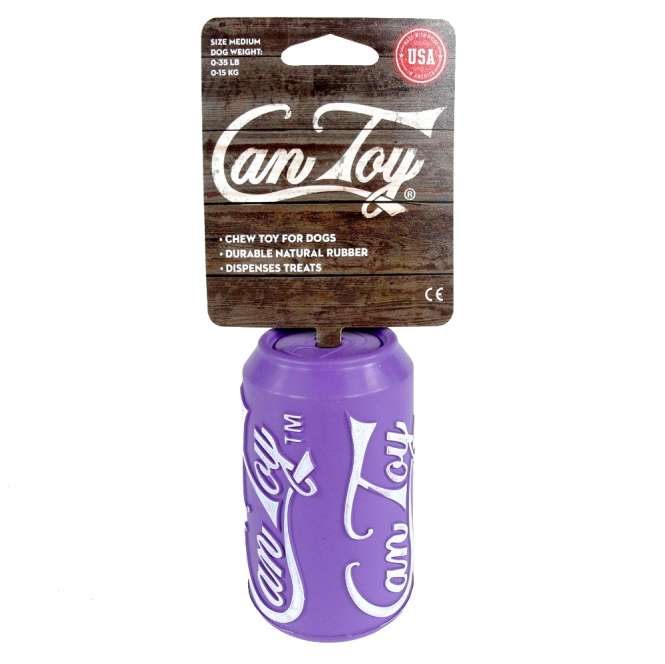 Can Toy Medium van Natuurrubber - made in USA - Lila