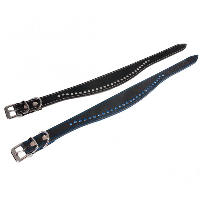 Karlie Halsband Chic - Zwart/Blauw - 50 cm / 40 mm