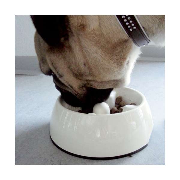 DOGIT - Go-Slow Anti-schrok Voerbak - Wit - 300 ml