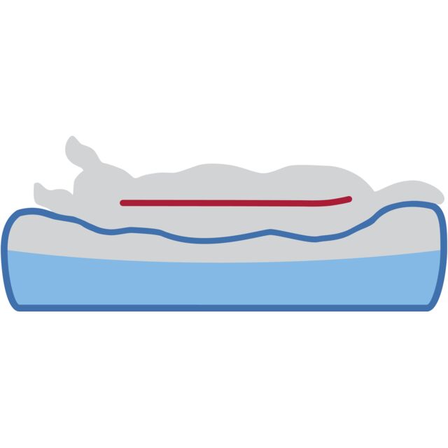 Trixie Vital Bed Lino Soft - grijs/lichtgrijs - 90 x 65 cm