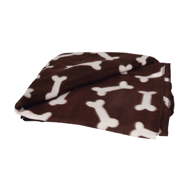 Karlie - Flamingo fleece deken Milda - 100 x 70 cm - Bruin