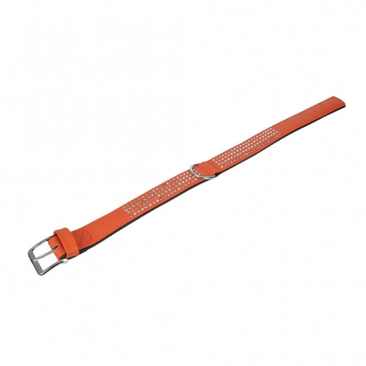 Karlie Vintage Strass-Steentjes Halsband - Mandarijn - 4-rij, 60cm/40mm