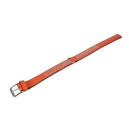 Karlie Vintage Strass-Steentjes Halsband  - Mandarijn - 4-rij, 65cm/40mm