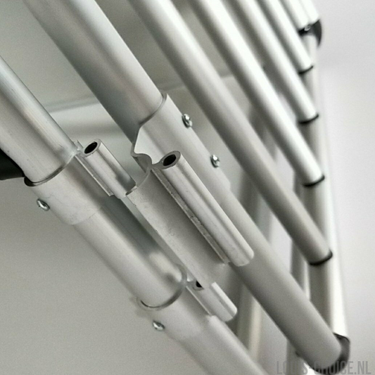 Topmast Autobench Aluminium - Stevige Reisbench - Ronde Buizen - Lichtgrijs - Diverse maten