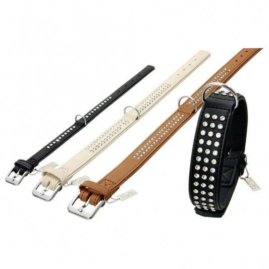 Karlie - Nordic Strass Halsband - Biscuit (Licht beige) - 40 mm / 65 cm