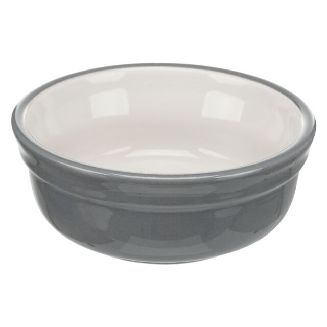 Trixie Voerbak-Set, Keramiek/Metaal - petrol/grijs - 2 x 0,6 l