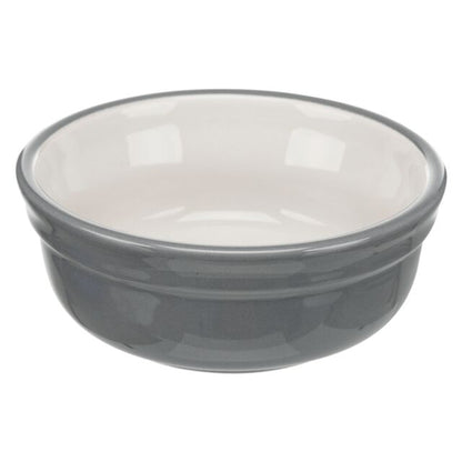 Trixie Voerbak-Set, Keramiek/Metaal - petrol/grijs - 2 x 1,6 l