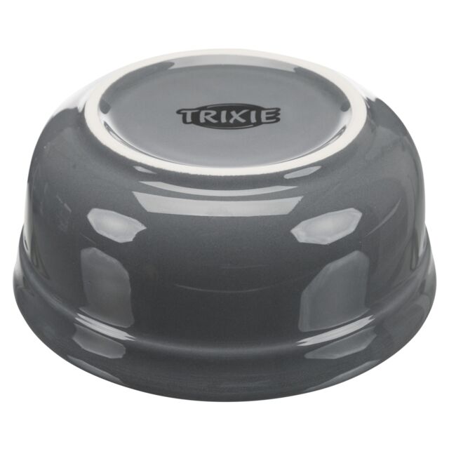 Trixie Voerbak-Set, Keramiek/Metaal - petrol/grijs - 2 x 0,25 l