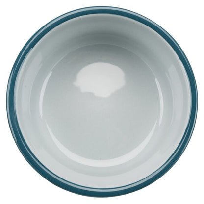 Trixie Voerbak-Set, Keramiek/Metaal - petrol/grijs - 2 x 1,6 l