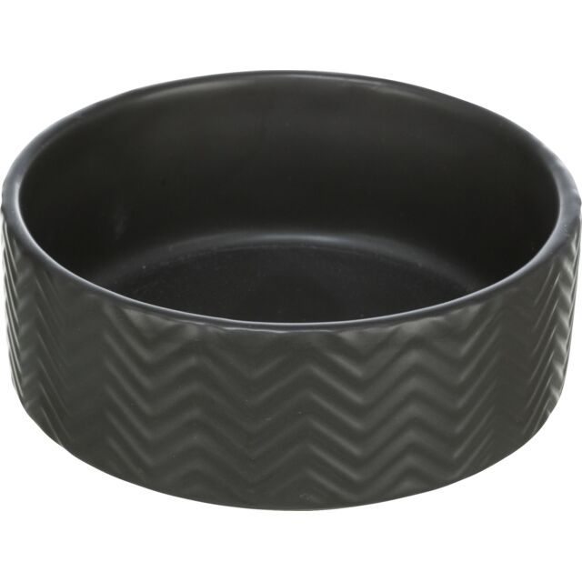 Trixie Bak van structuurkeramiek - zwart - 1,6 l/ø 20 cm