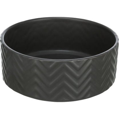 Trixie Bak van structuurkeramiek - zwart - 0,4 l/ø 13 cm