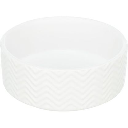 Trixie Bak van structuurkeramiek - wit - 0,9 l/ø 16 cm