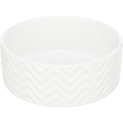 Trixie Bak van structuurkeramiek - wit - 0,9 l/ø 16 cm