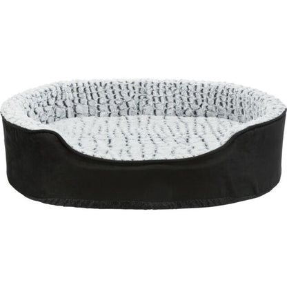 Trixie Vital Bed Lino, ovaal - zwart/grijs - 83 × 67 cm