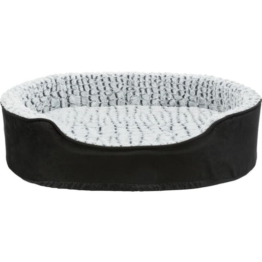 Trixie Vital Bed Lino, ovaal - zwart/grijs - 60 × 45 cm