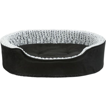 Trixie Vital Bed Lino, ovaal - zwart/grijs - 110 × 92 cm