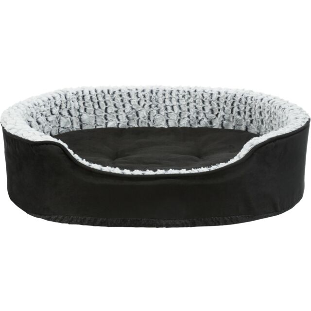Trixie Vital Bed Lino, ovaal - zwart/grijs - 83 × 67 cm