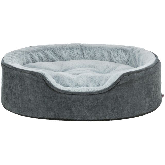 Trixie Vital Bed Lino Soft, ovaal - grijs/lichtgrijs - 83 x 67 cm
