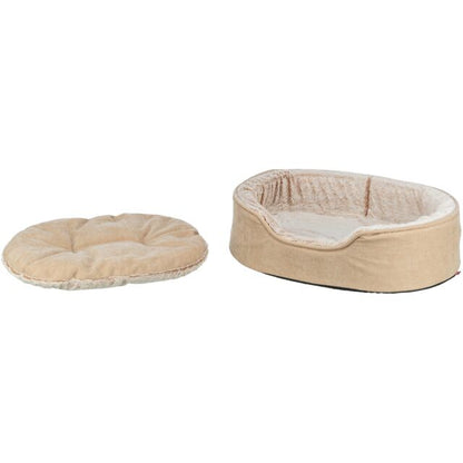 Trixie Vital Bed Lino Soft, ovaal - beige/crème - 83 × 67 cm