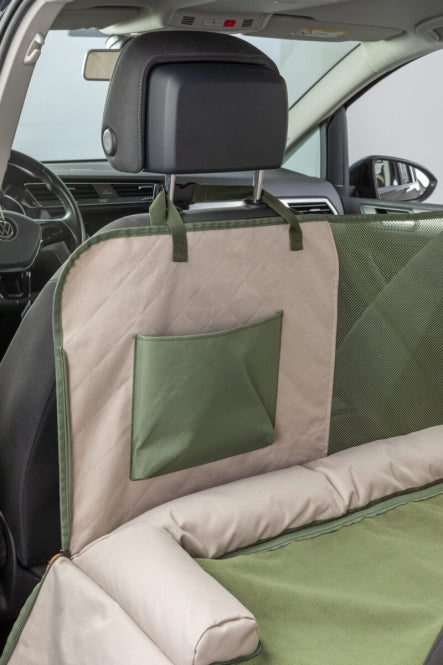 Trixie Auto-Beschermdeken - olijfgroen/beige