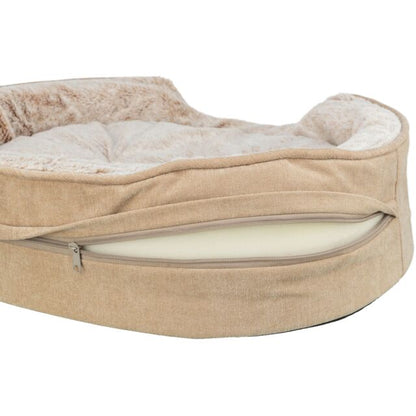 Trixie Vital Bed Lino Soft, ovaal - beige/crème - 110 × 92 cm