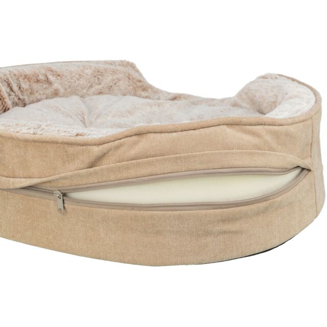 Trixie Vital Bed Lino Soft, ovaal - beige/crème - 83 × 67 cm